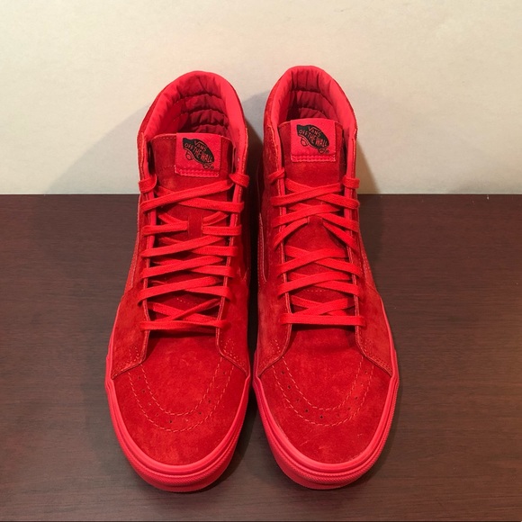 Vans SK8 Hi Nubuck, Red, Various Sizes - Picture 5 of 14